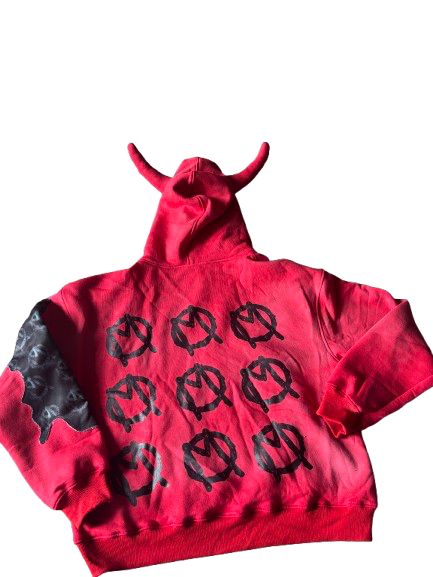 RED GENGAR PATCHWORK ZIP UP