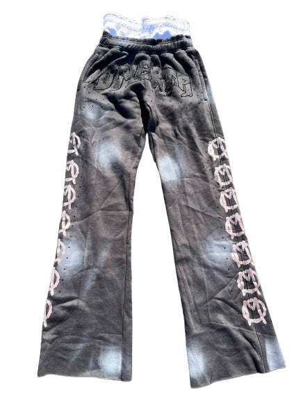 “BULLET” DOUBLE WAISTED FLARRED PANTS