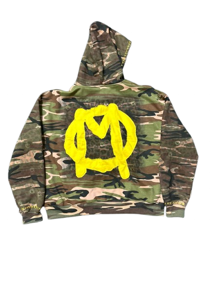 YELLOW CAMO SAFARI ZIP UP