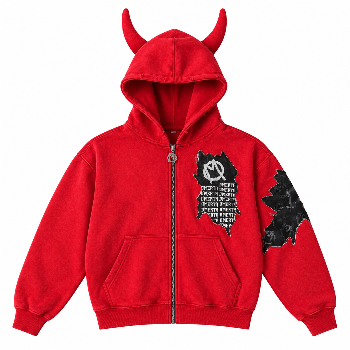 RED GENGAR PATCHWORK ZIP UP
