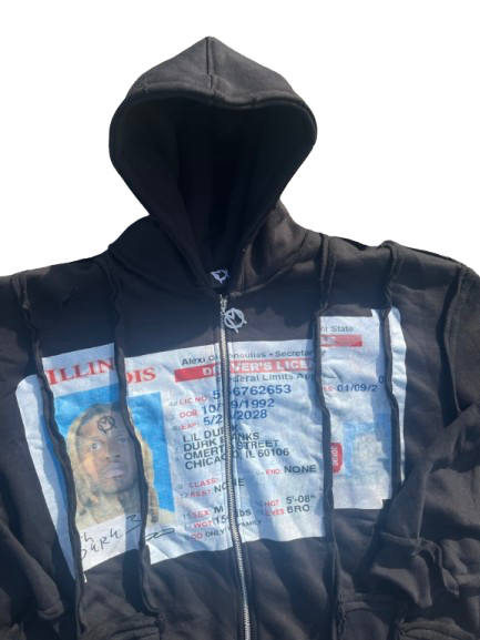 “FREE DURK” UNEVEN ZIP UP
