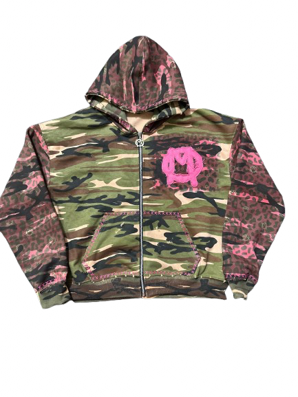 (VALENTINES) CAMO SAFARI ZIP UP