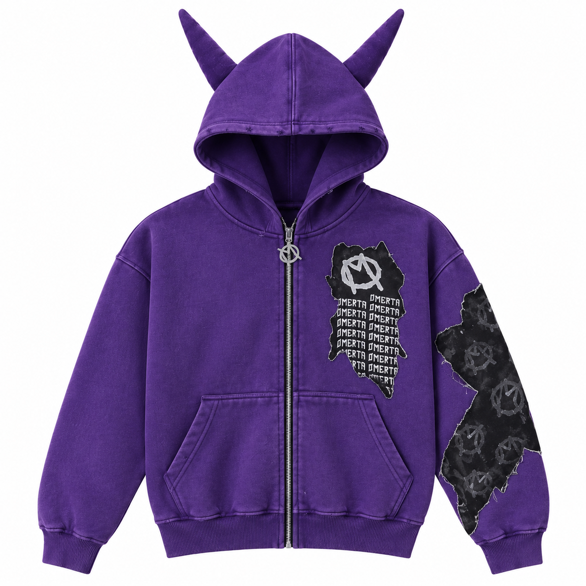 “GENGAR” DEMON PATCHWORK ZIP UP