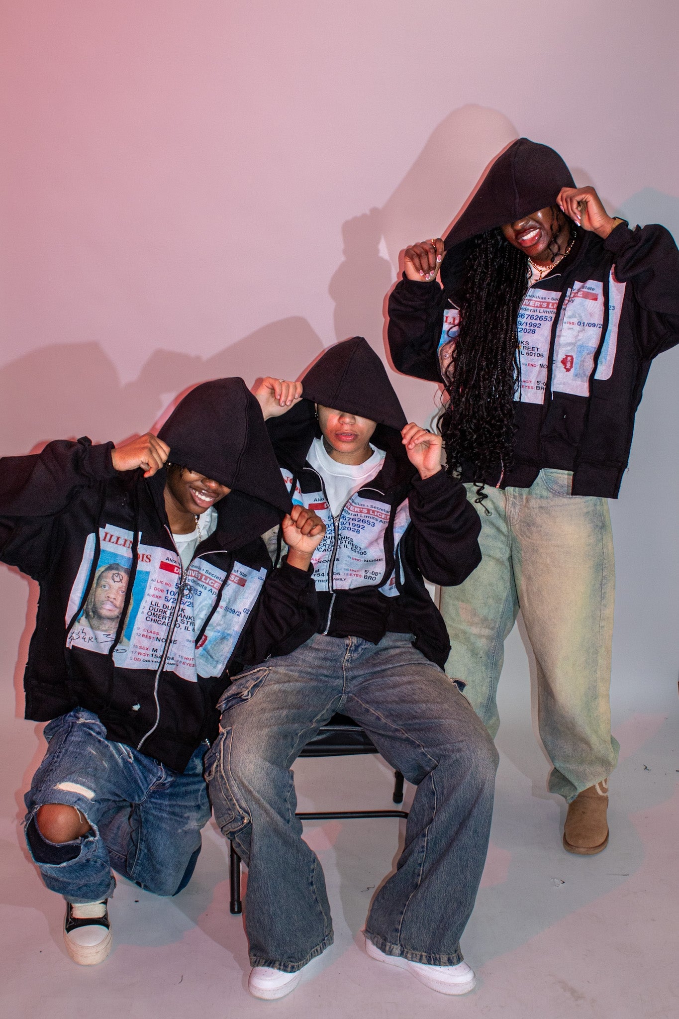 “FREE DURK” UNEVEN ZIP UP