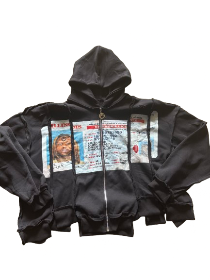 “FREE DURK” UNEVEN ZIP UP