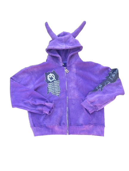 “GENGAR” DEMON PATCHWORK ZIP UP
