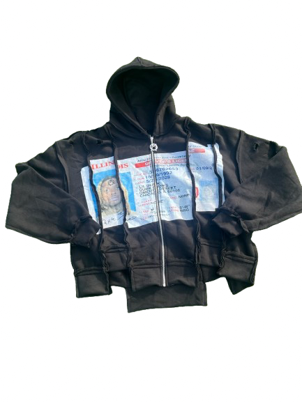 “FREE DURK” UNEVEN ZIP UP