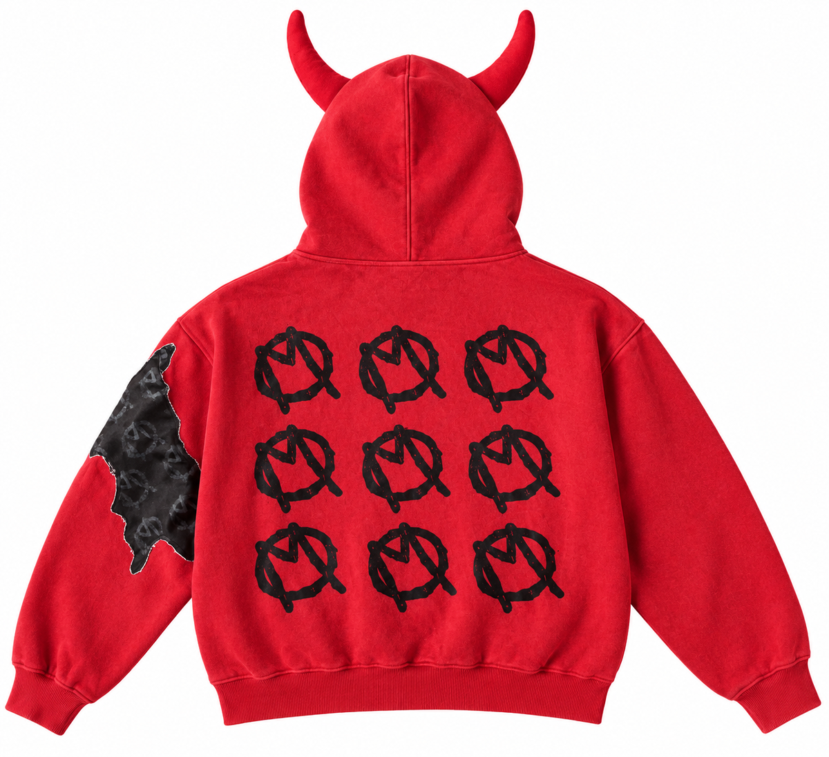RED GENGAR PATCHWORK ZIP UP